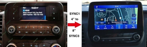 For Ford OEM Transit 2020-2023 4'' TO 8'' Conversion Sync1 to Sync3 upgrade kit - Picture 4 of 10