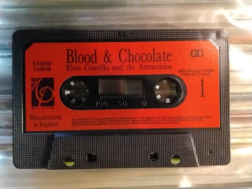 RARE ELVIS COSTELLO BLOOD & CHOCOLATE CADBURY CASSETTE LIMITED EDITION UK 1986 - Picture 3 of 6