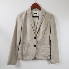 J. Crew Women Size 2 Light Brown Pinstripe Blazer Jacket Style 37388