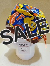 Florida Gators emojis SALE Men's Skull/Chemo Surgical Scrub Hat/Cap Handmade