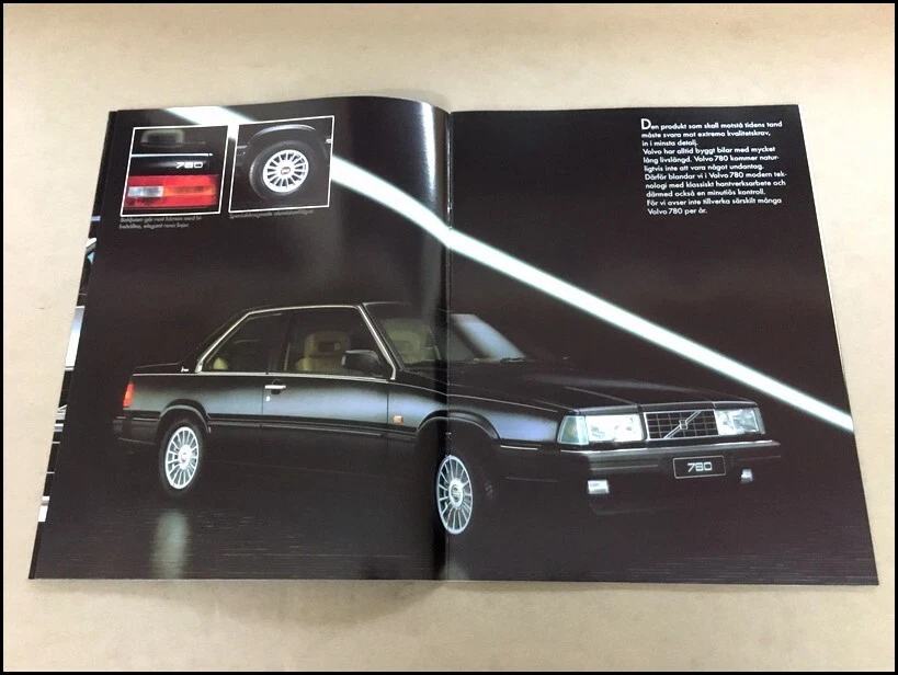 1987 Volvo 780 Bertone Coupe Swedish Original Car Sales Brochure Catalog Foto 3 de 4