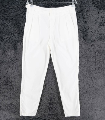 RRP 145 Lacoste Weiß Gerade Hosen Größe Eu 36 UK 10 US 6