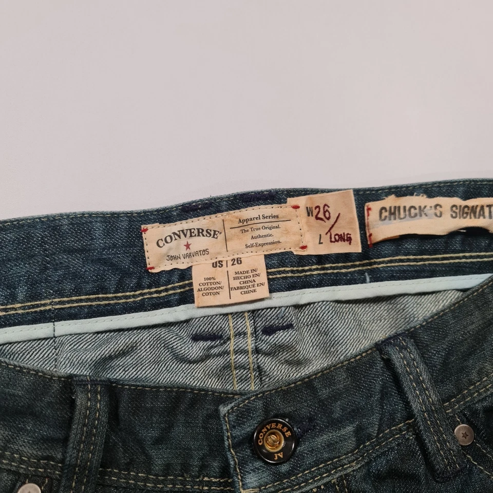 Converse John Varvatos Damen Jeans Blau W26 L33 Straight Distressed Denim - Bild 4 von 4