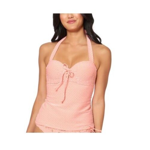NWT Jessica Simpson Textured Underwire Tankini Top Swimsuit Size M $68  M010 - Picture 1 of 1