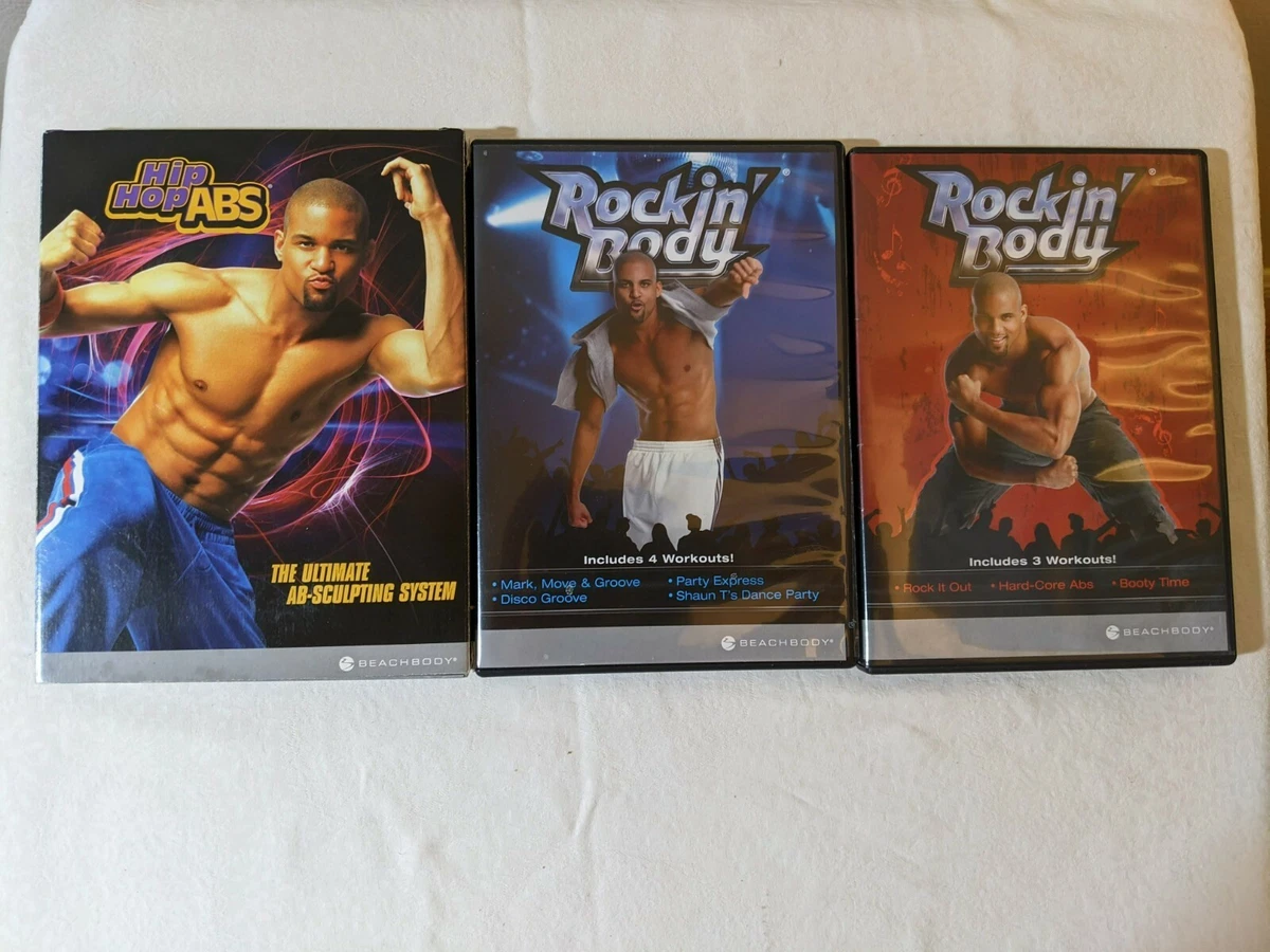 Lot of 3 Rockin Body Workout AND Hip Hop ABS Pre owned