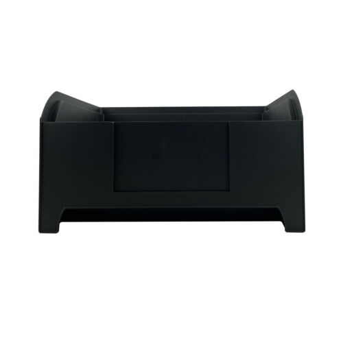 Large Stackable Plastic Material Storage Bin, Black