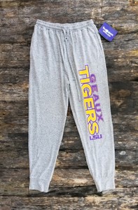 Men's medium GEAUX TIGERS National Champion LSU fleece sweatpants joggers pajama | eBay