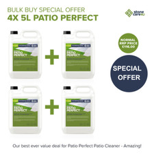 BulkBuy 4x5L Patio Perfect Cleaner Easy Non-Acid Cleaning Slate or Stone Paving