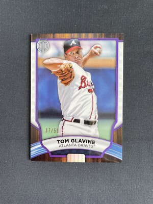 2022 Topps Tribute Tom Glavine Purple /50 SP Atlanta Braves #19