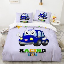Racing Cars/Cartoon Kid/Duvet Cover/Double-sided Pillowcase/Bedding Set/All Size