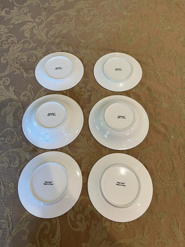 Vintage Totally Today Set of 2 Small White Bowls & 4 Small White Plates 7” Each - Picture 2 of 7
