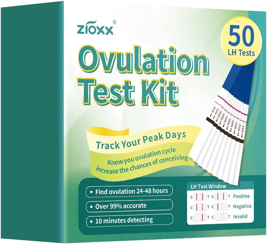 Ovulation Test Strips Value Pack - 50 Tests & Collection Cups for Easy Tracking