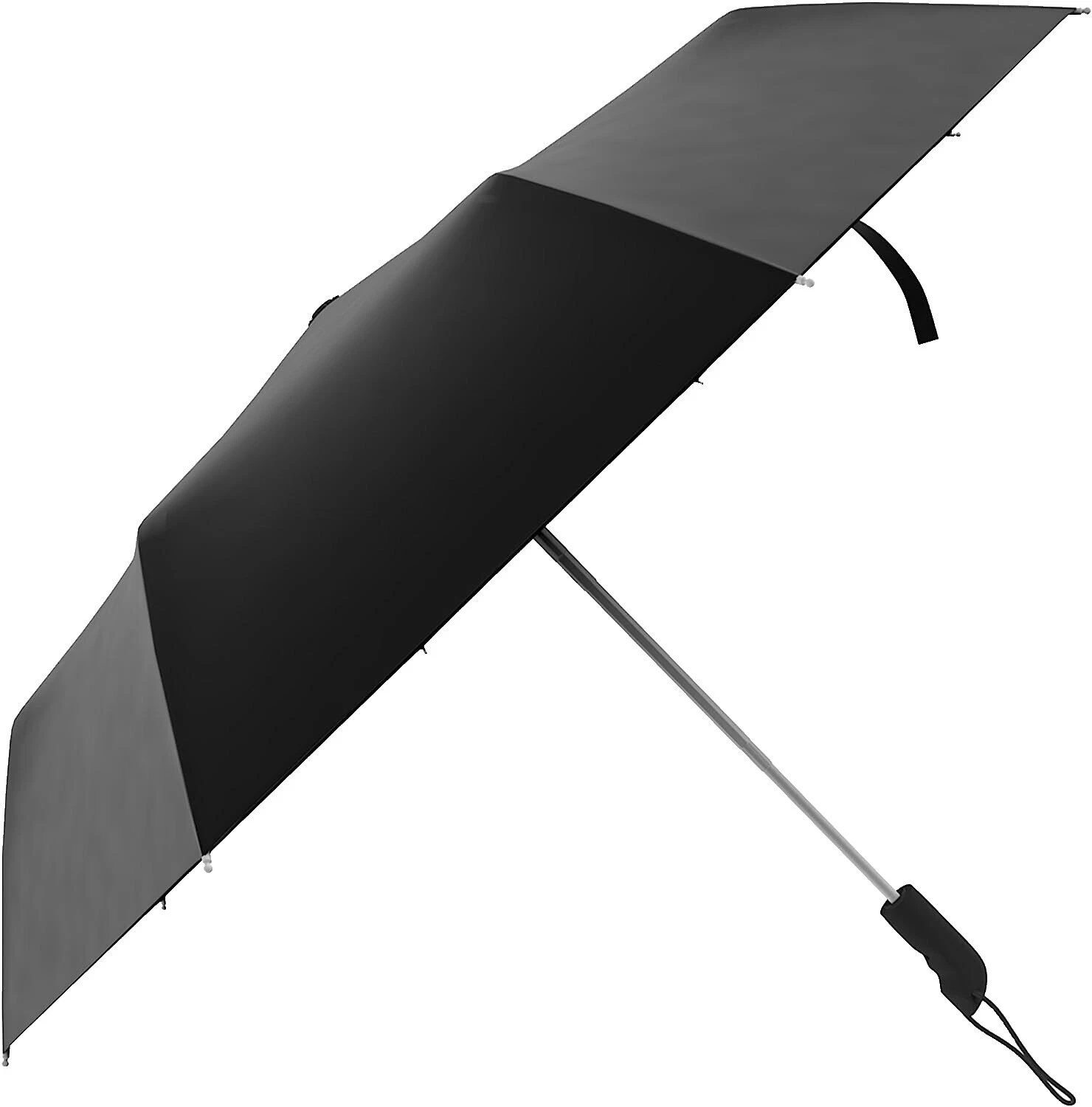 Sports Negro Compacta/plegable Paraguas para Mujeres