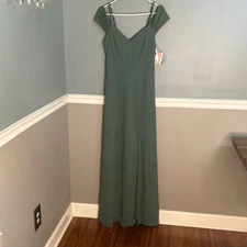 Birdy Grey DEVIN green SEA GLASS elegant party dress wedding prom