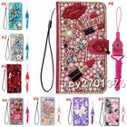 For Samsung Galaxy A15/A35/A36 Phone Case Bling Leather wallet cover & straps