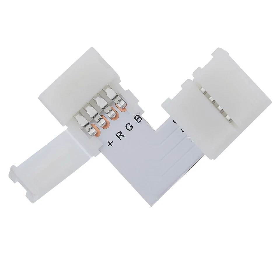 5 PCS L-SHAPE LED LIGHT STRIP CONNECTORS COUPLER 5050 3528 CORNER JOINT RGB 10MM - Image 4 of 4