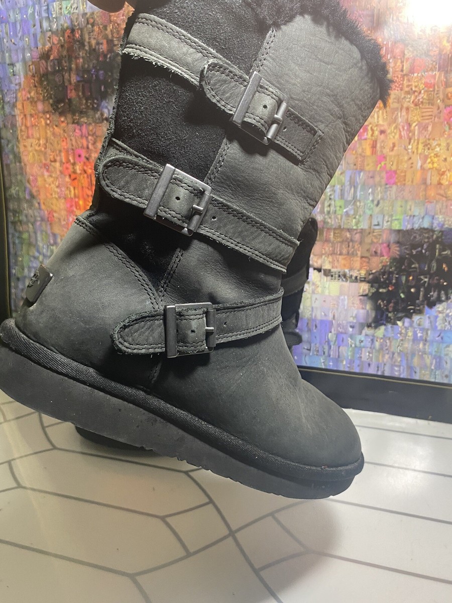 UGG AUSTRALIA S/N 1013856 GRAY SUEDE SHEARLING BOOTS Sz 8 | eBay