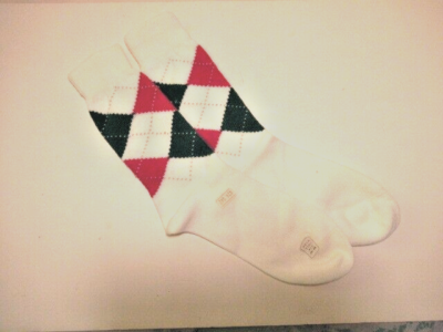 【39様】 ARGYLE SOCK-WHITE-RED & GREEN-Holiday-Prom-Boots-Casual-Groom-NEW