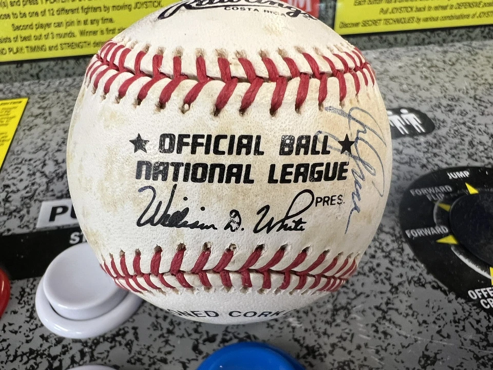 Vintage Signed Autographed NL Baseball Enos Slaughter Bill Rigney Hank Sauer +13 - Image 2 of 4