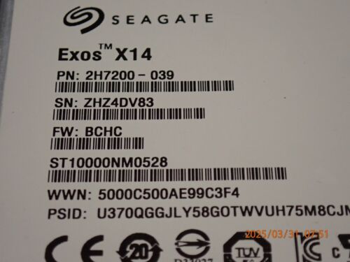 02XV954 IBM 10TB HD SAS 3.5" - Picture 2 of 7