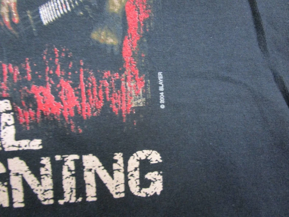 Vintage Slayer Band T Shirt (L) Y2K 2004 Tour Graphic Longsleeve Still Reigning - Image 4 of 4