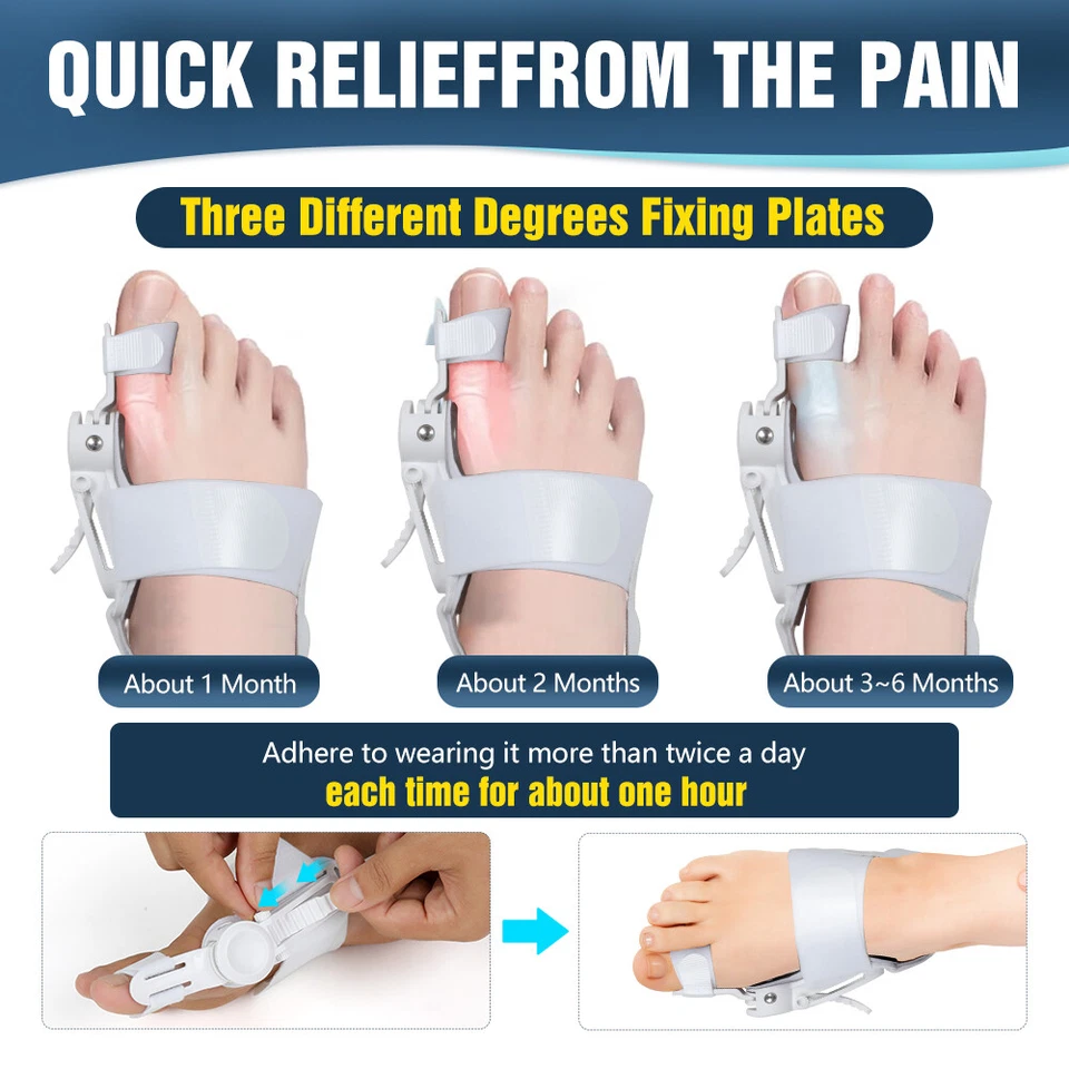 Hallux Valgus Bunion Corrector Orthopedic Pain Relief Toe Straightener Splint US - Image 2 of 4