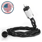 8N OCC Silver Plated Power Supply Cord USA Version Plug HiFi Audio Power Cable