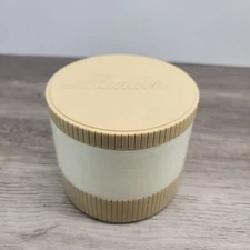 Vintage Aladdin Thermo Jar Insulated Bowl Container Beige #7000 Soup Freezer Lid