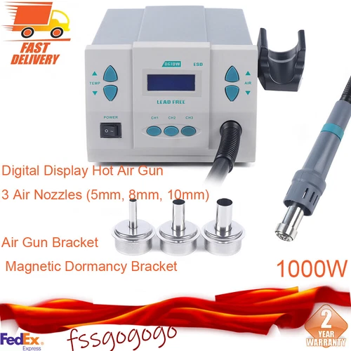 1000W Soldering Hot Air Heat Gun Hot Digital Display Air Rework Station 861DW 