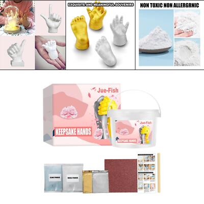 Komplettes Handguss-Set Andenken für Paar Erwachsene & Kind Jahrestag Geburtstag