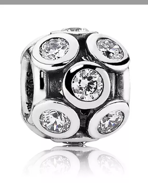 Pandora Whimsical Lights 925 Ale Silver Charm Bead Clear 791153CZ