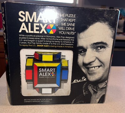 1992 Smart Alex Puzzle Rubix Cube Brain Teaser Game Rare COMPLETE IN BOX