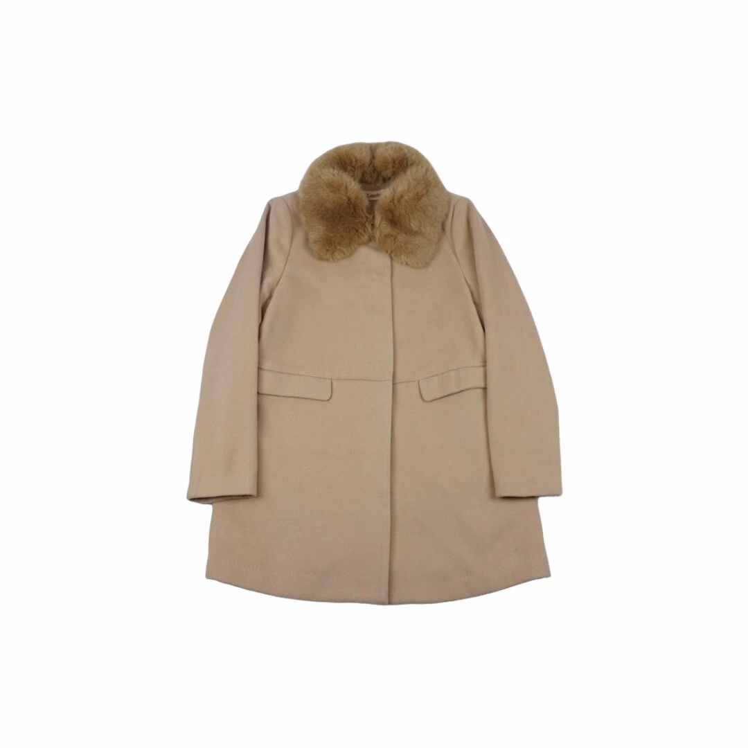Louche Rhonwen Faux Fur Collar Over Coat Nude UK 16 XL eBay