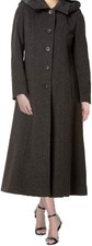 De La Creme - Hooded Long Coat | Long Coat For Women | Wool & Cashmere Faux Fur