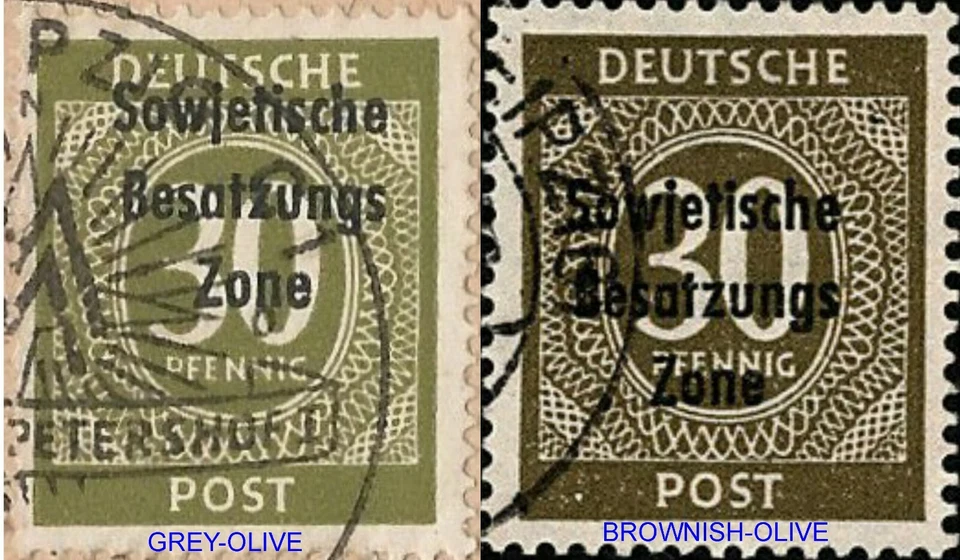 1949 Soviet Zone Rare ovptd 30 Pfg Numeral Grey-Olive (Not Brownish-Olive) Cover - Image 2 of 4