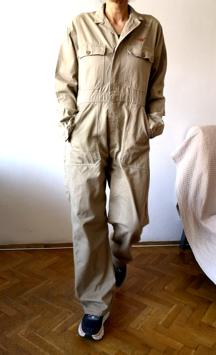 ジャケット・アウター 50's Aldens Vintage Coveralls Vintage 1950s overalls coveralls beige worker jumper air
