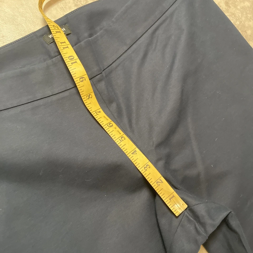 Pantalones Worth New York para mujer talla 16 negros pierna recta tiro medio pantalones oficina Foto 3 de 4