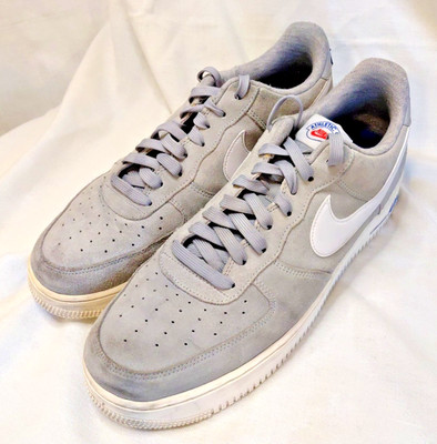Nike Air Force 1 Men s 13 Gray Low Top Sneaker Athletic Lace Up Casual Shoes