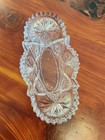 Vintage Clear Cut Glass Candy Nut Dish Nashville Outfitting Co. 6.5" Long  2.25" — photo 1