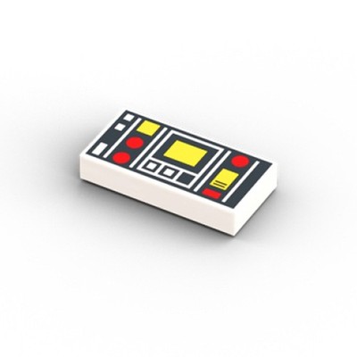 Control Panel with Squares   Custom printed original LEGO  brick tile / LT 1201