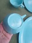 Set of 2 Prolon Florence 7417   Turquoise Blue Dinnerware/3 Texas Ware cups — photo 2