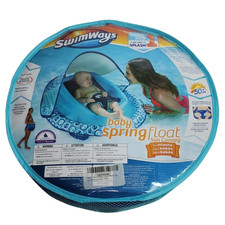 SwimWays Baby Spring Float Anchor with Sun Canopy Blue - 3 Months To 9 Months