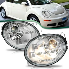 LH+RH Chrome Projector Headlight Set For 2006-2010 Volkswagen Beetle w/ Halogen