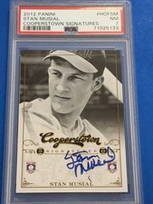 2012 Panini Cooperstown Signatures Stan Musial Cardinals HOF Auto #19 /50 PSA 7