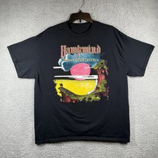 Hawkwind Band T Shirt Mens XL Black Graphic Tee Warrior On The Edge Of Time