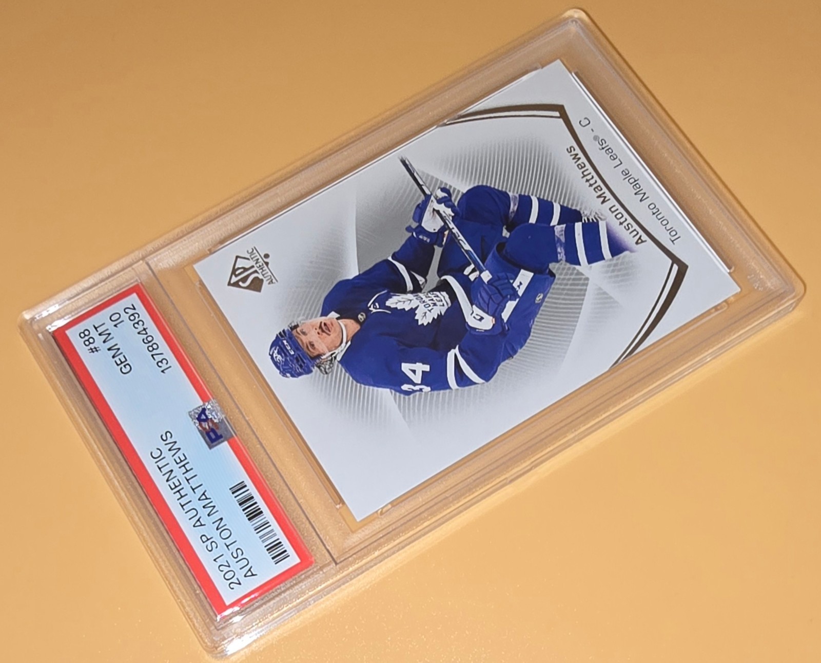 Auston Matthews PSA 10 Low Pop 2021-22 SP Authentic Hockey Toronto Maple Leafs view 7