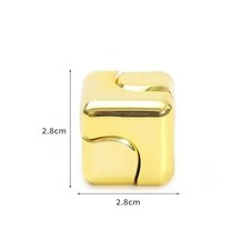 Chroma Metallic Cube Spinning Fidget Toy Rainbow Flipo Flip Fingertip Spinner