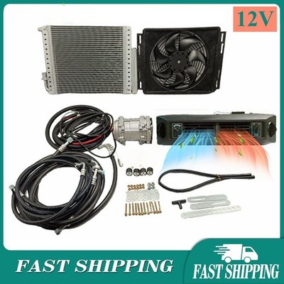 12V Electric Cool & Heat Universal Underdash Air Conditioner DC Auto Car A/C 63A