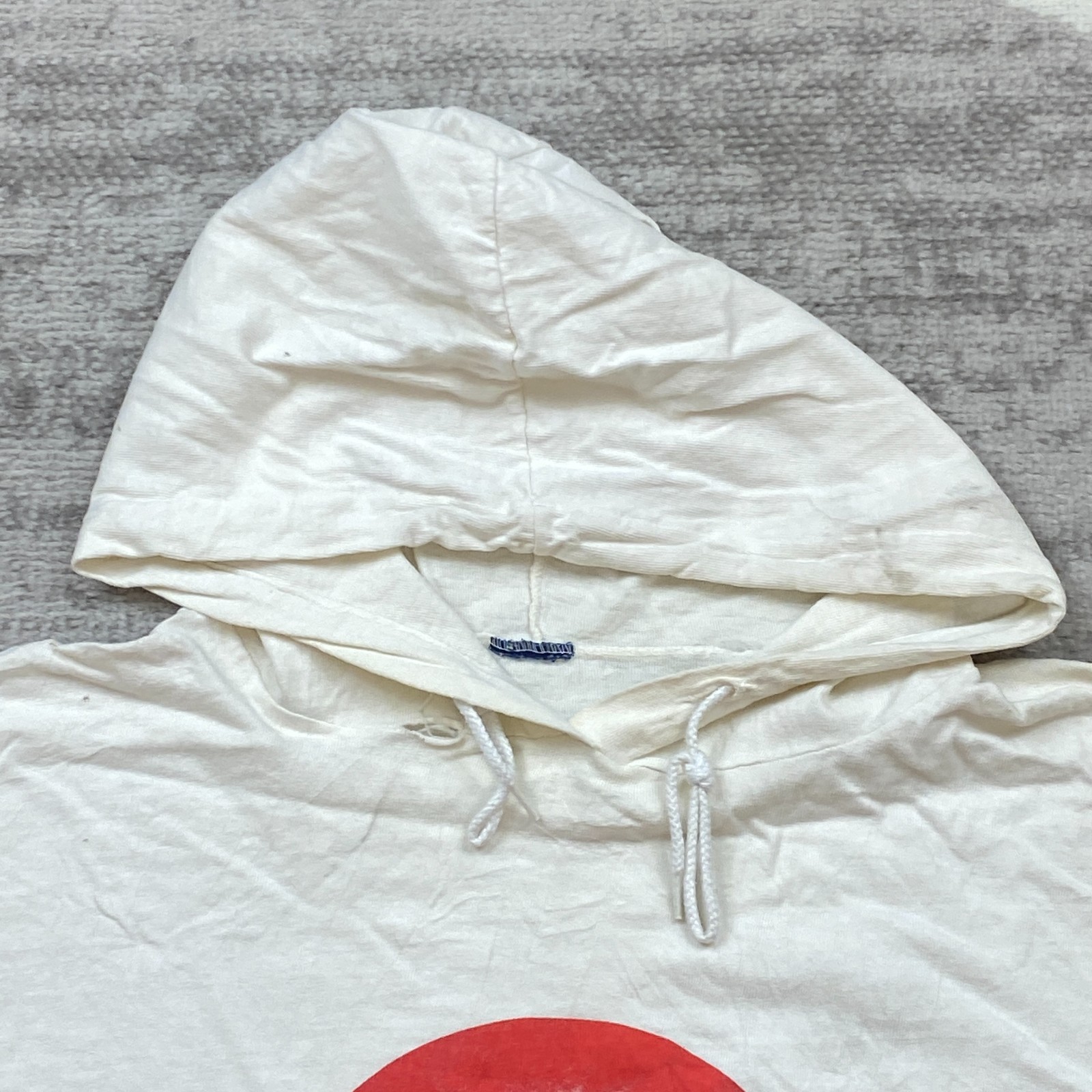 VTG Nike Hinomaru Japanese Hoodie XL Beige Tan Rising Sun Katakana Geisha 80s image 4