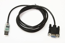 USB to RS232 Null Modem Cable   6ft  DB9 Female  FTDI Chipset  RX/TX LEDs ...